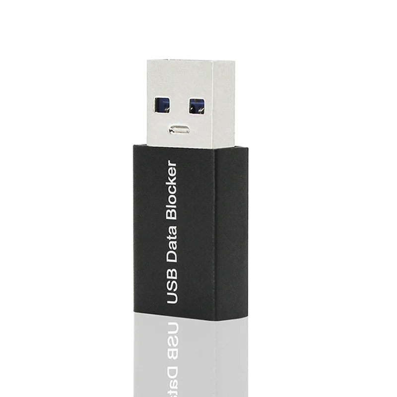

5 шт., USB-блокировщик данных, только зарядка, USB-блокировщик, адаптер для блокировки синхронизации данных, защита от загрязнения, черный