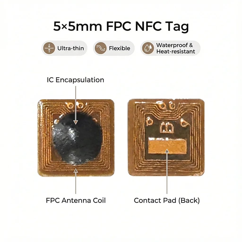NFC-метка Ntag213 5x5 мм для контроля доступа