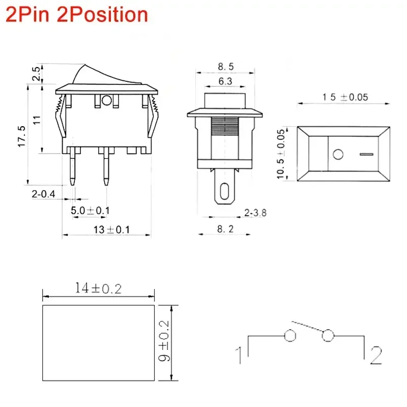 5/10 шт. кулисный выключатель для лодки и автомобиля