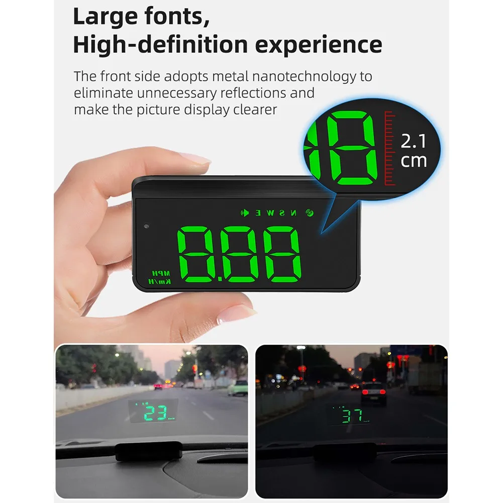 

Speedometer HUD GPS Vehicle Auto Car Speed Warning Alarm Universal 1 Pcs 12V/24V Head Up Display Over Speed Alarm
