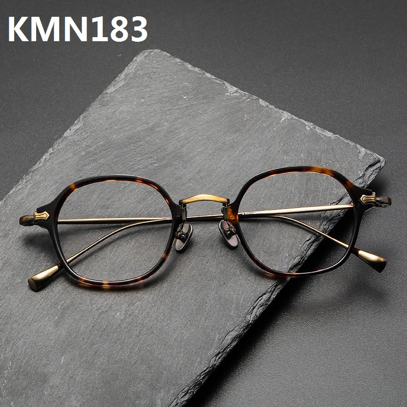 

Glasses Frame Men Women Eyeglasses Japanese Design Acetate Titanium Vintage Retro Engraving Reading Eyewear Prescription Optical