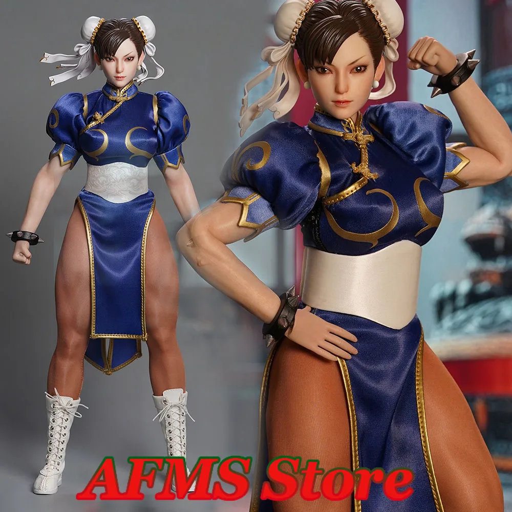 

PLAY TOY P019 1/6 Women Soldier Street Fighter Chun Li Fighting Goddess Full Set 12'' Action Figure High Gradesilicone Body