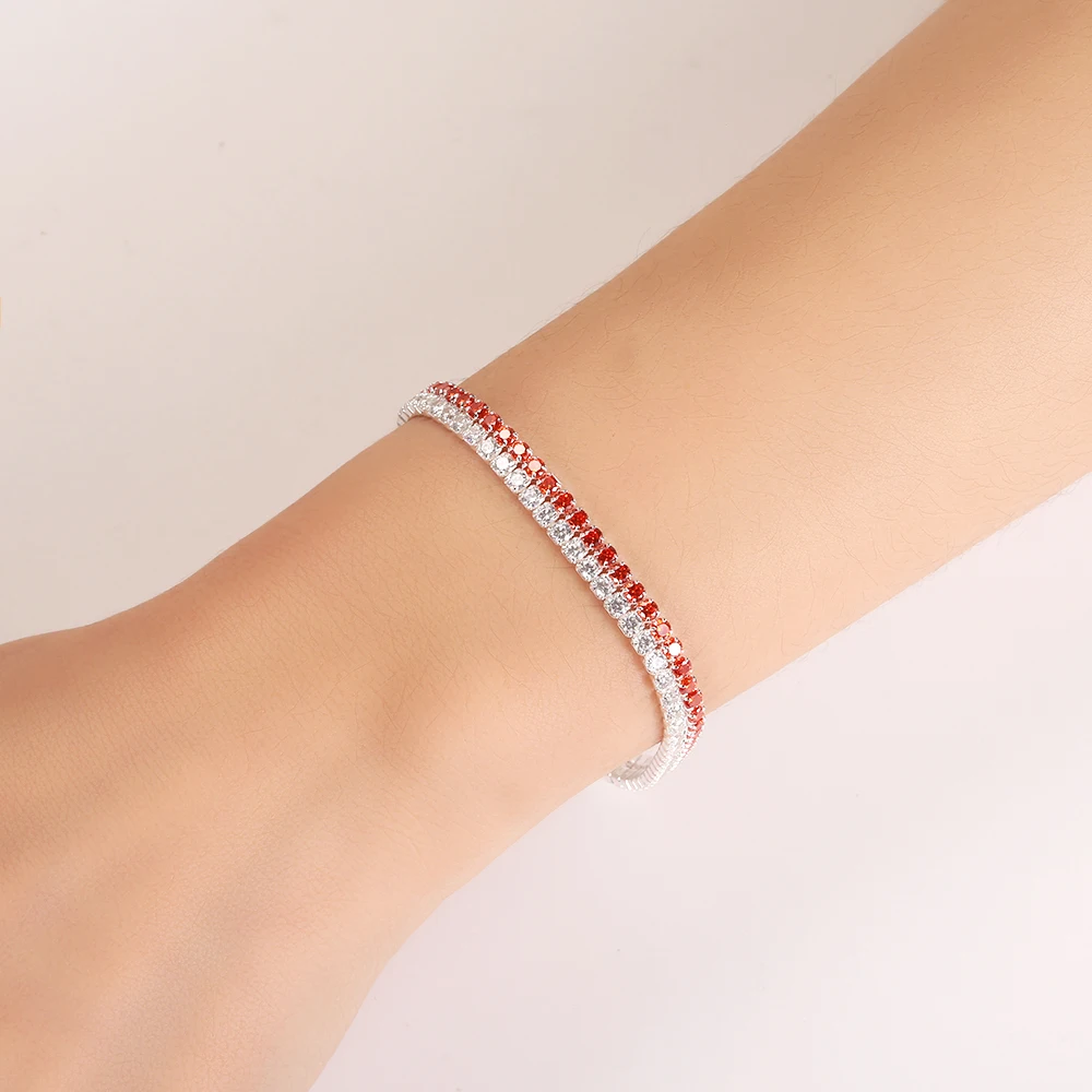 Женский браслет из серебра 100% пробы 925 5/3/4 мм