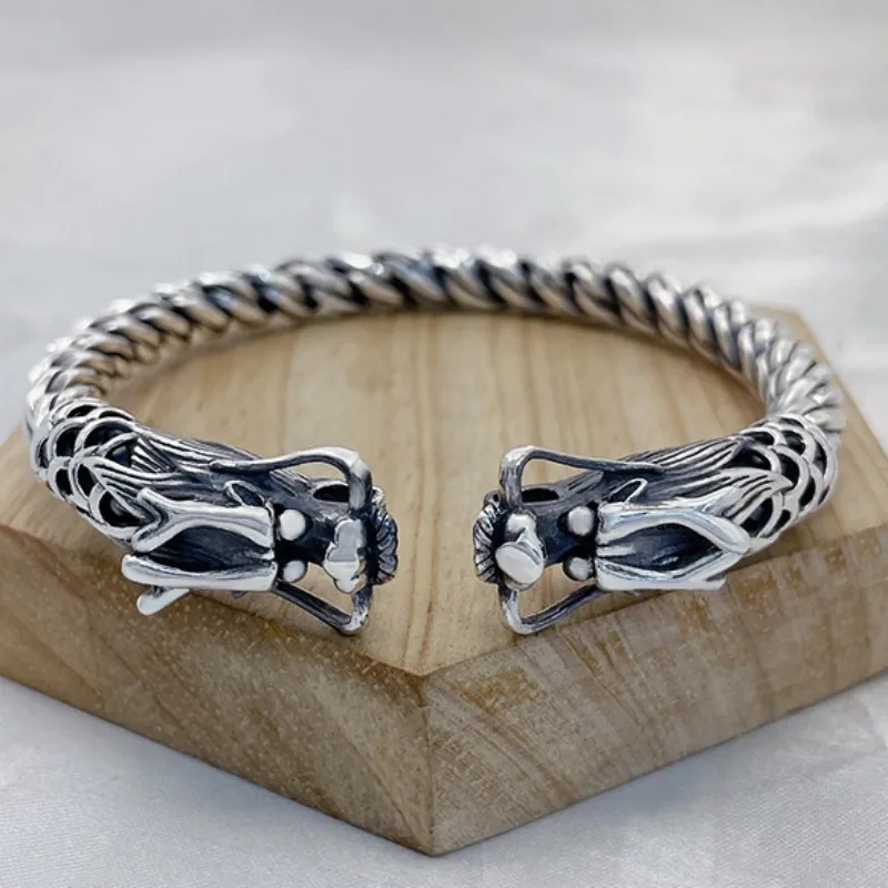 Женский и мужской кулон из серебра 2022 пробы с драконом