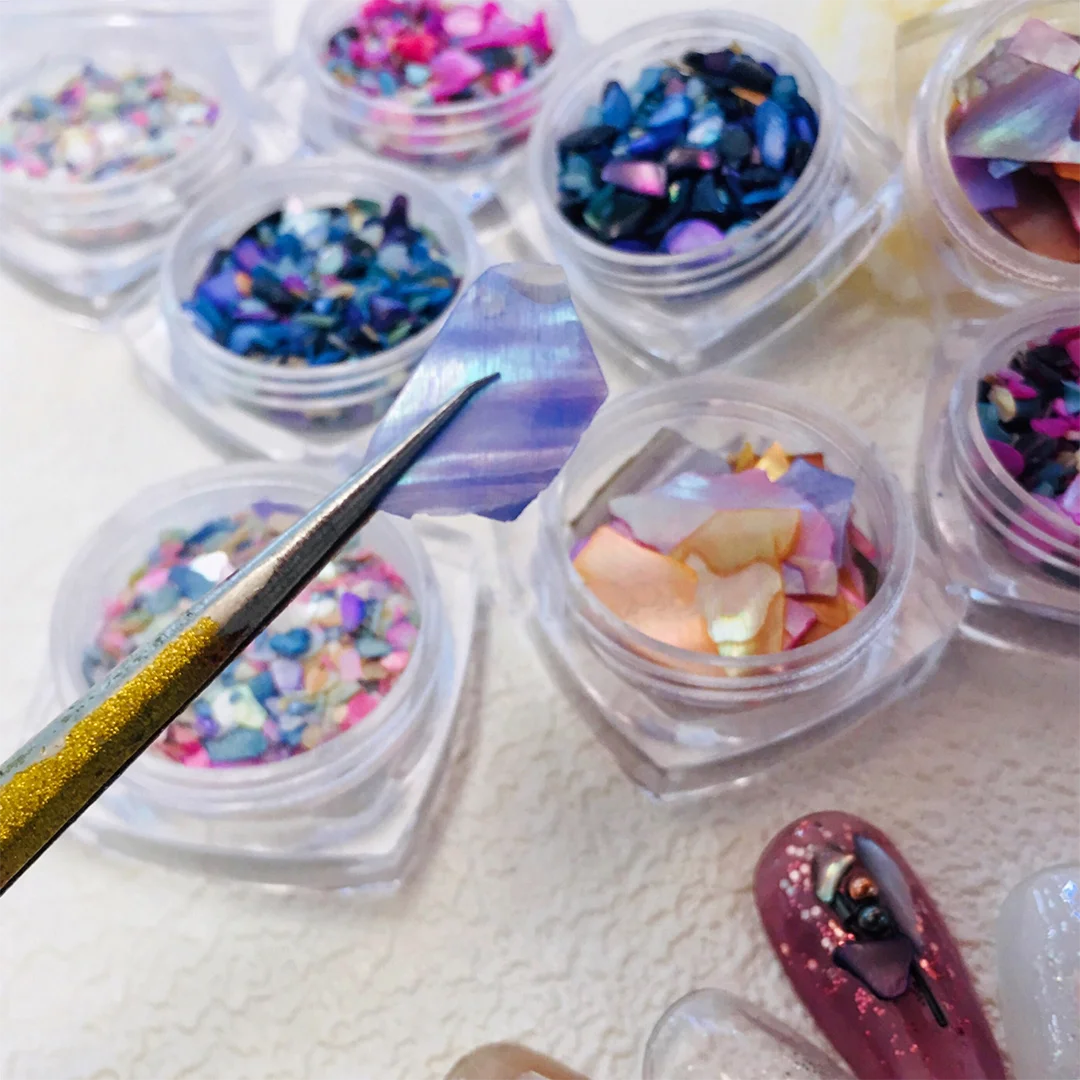 

Nail Art Charms Sea Shell Abalone Decoration Stones 3d Rhinestones for Press on Nails Charm DIY Irregular Accessories Manicure