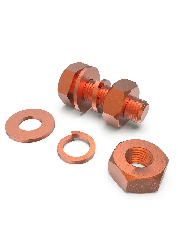 

M 3 4 5 6 8 10 12 14 16 метрические x 6-130 мм Длина медь Шестигранная искусственная кожа + пружина + шайба + набор гаек