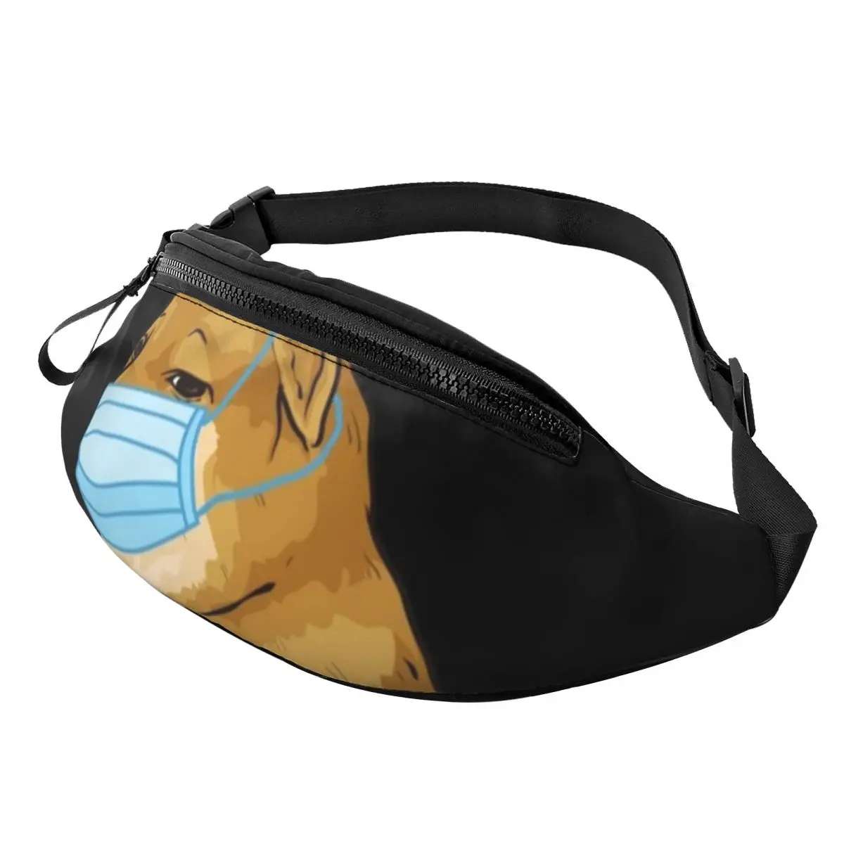 

Shiba Inu Somcial Distamcing Waist Bag Cheems Doge Meme Unisex Travel Waist Pack Print Polyester Bag
