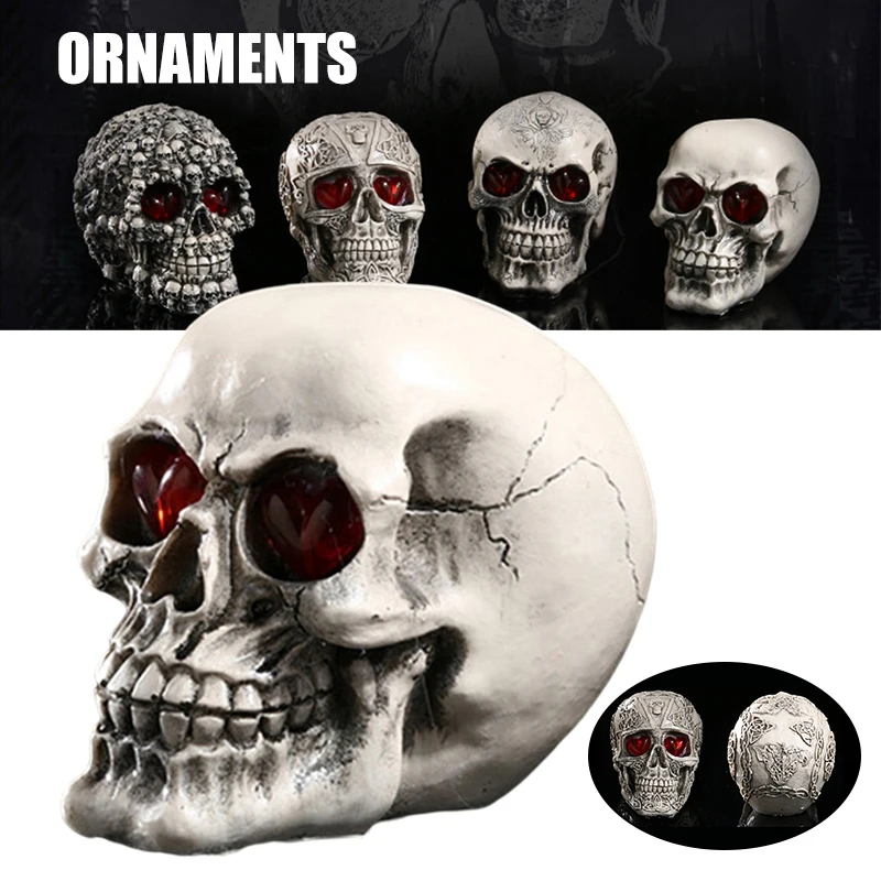 

Horror Skull Ornament Creative Flowers Skull Desktop Ornament Idea For Halloween And Theme Party Gifts