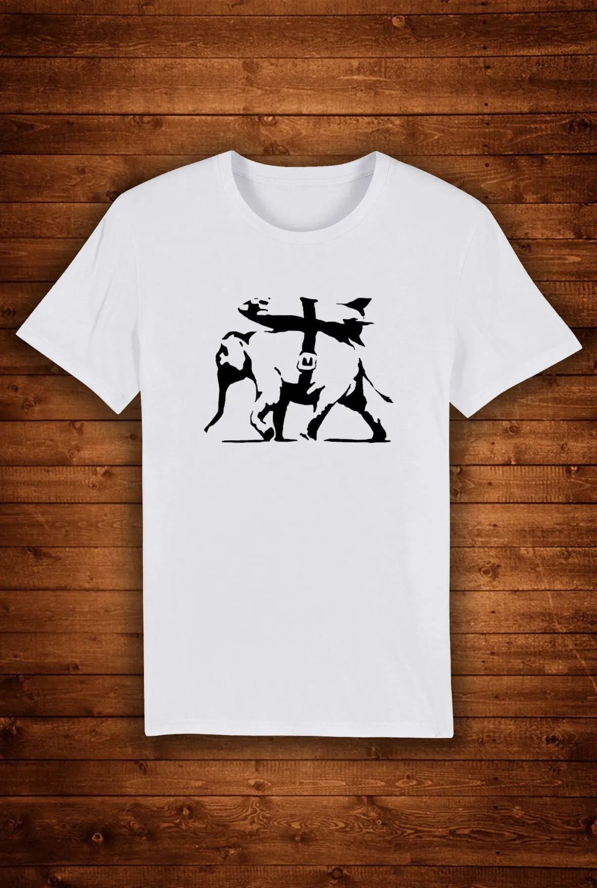 Футболка с изображением слона в стиле Бэнкси уникальный дизайн уличная одежда