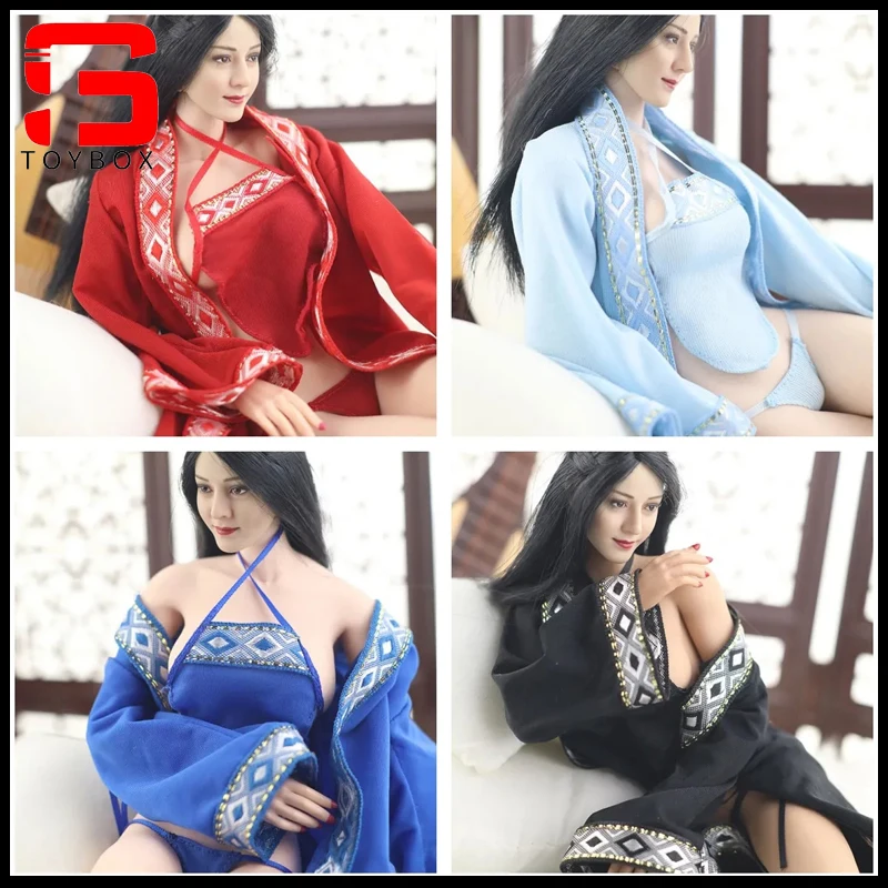 

JO22X-24 1/6 Ancient Hanfu Embroidery Sexy Nightgown Female Soldier Pajamas Set Clothes Fit 12'' Action Figure Body Dolls