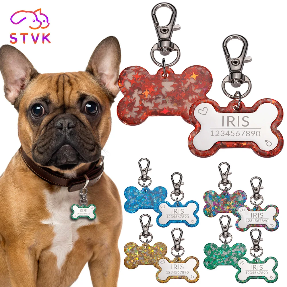 

STVK 2022 новая идентификационная бирка для домашних животных Персонализированная бирка для кошачьего ошейника бирка для домашних животных пе...