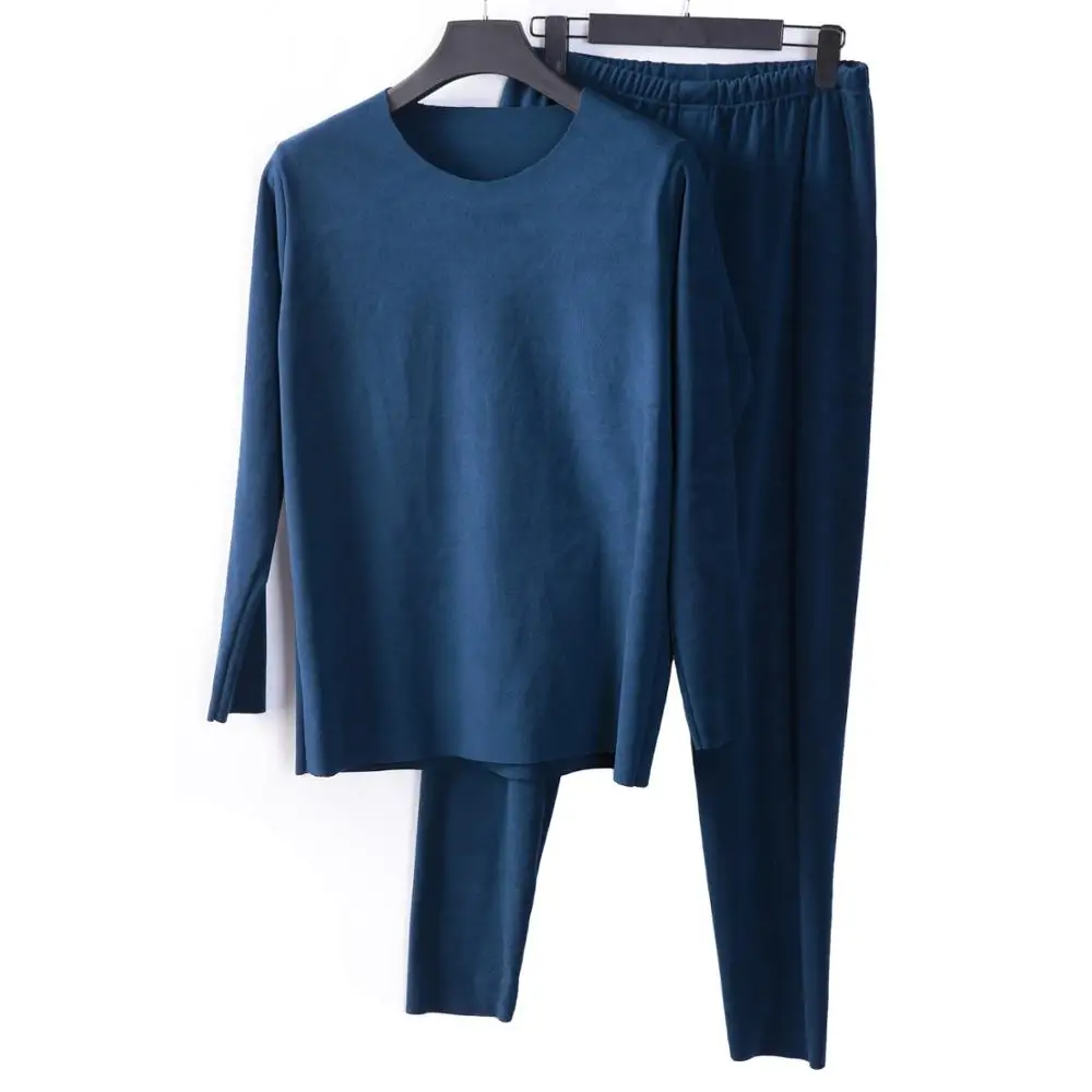 

Мужская одежда для сна размера плюс 5XL, 6XL, 7XL, новая зимняя однотонная теплая пижама PJ, костюм из 2 предметов, мужская рубашка и брюки, костюм д...