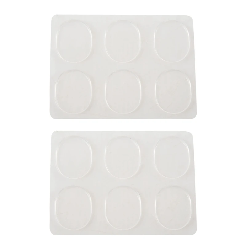 

12Pcs Snare Drum Mute Pad Drum Damper Gel Pads Snare Tom Drum Muffler Mute Percussion Accessories(Transparent)