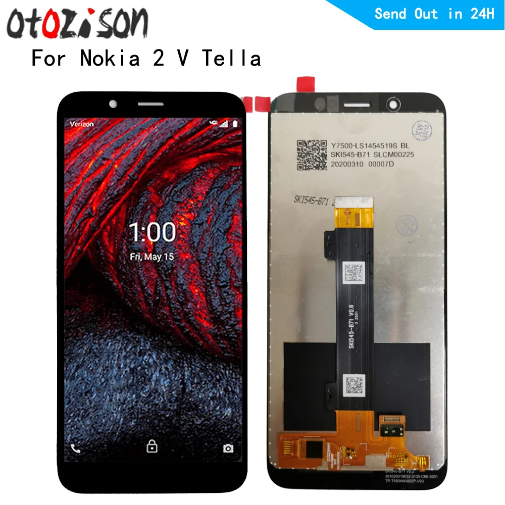 5 45-дюймовый IPS-дисплей для Nokia 2 V Tella ЖК-экран сенсорная панель дигитайзер с рамкой