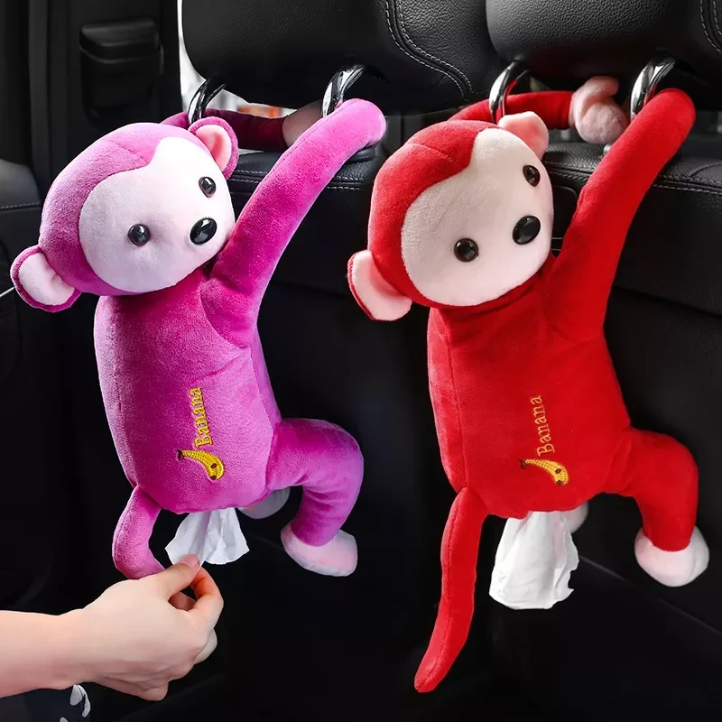

Monkey Paper Napkin Tissue Box Home Car Paper Holder Organizer Portable Tissue Box Home Office Car Tissue Boxes