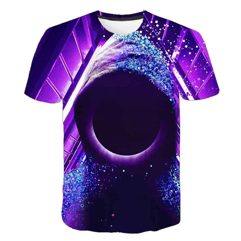 

Boys Vortex Tshirts 3D Cartoon Girls Clothes Kids Flame Hip Hop T-shirt Children Summer Short Sleeve T Shirt Tops Streetwear