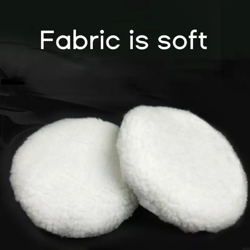 090e 2pcs Car Waxing Appalator Bonnet 9-10 &quotFaux Posling Disc Уборка автомобилей Спункты воск