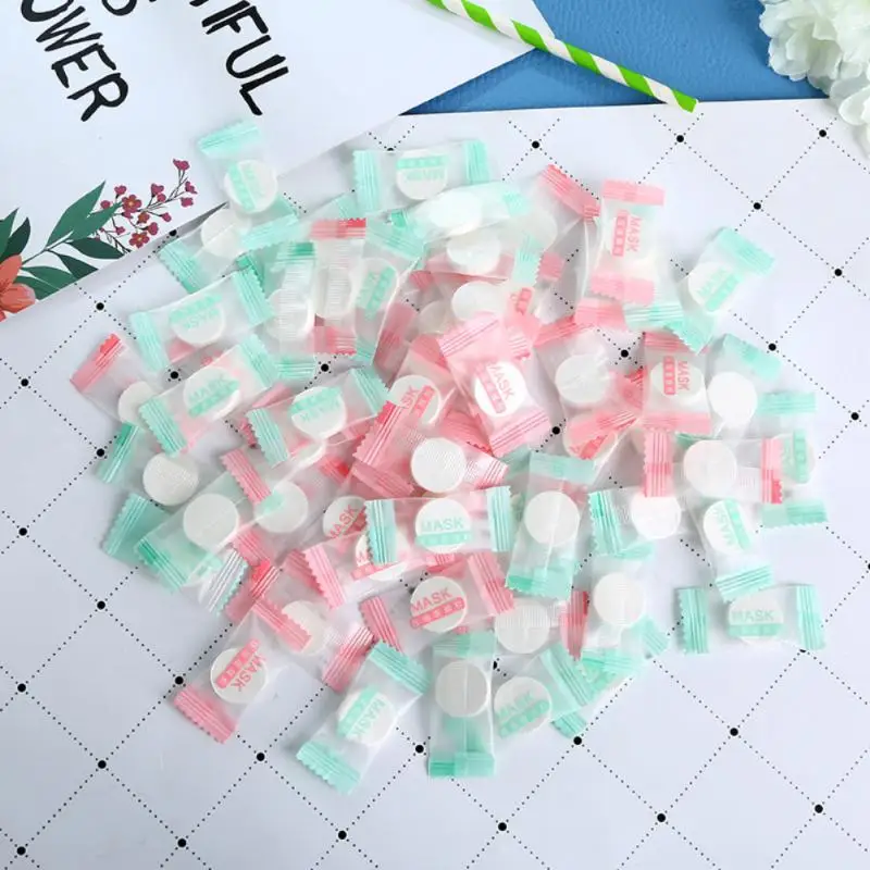 

Ultra-Thin Moisturizing Disposable Compression Facial Mask Cotton Facial Sheet Face Skin Care Wrapped Masks Paper 15/30/50/100pc