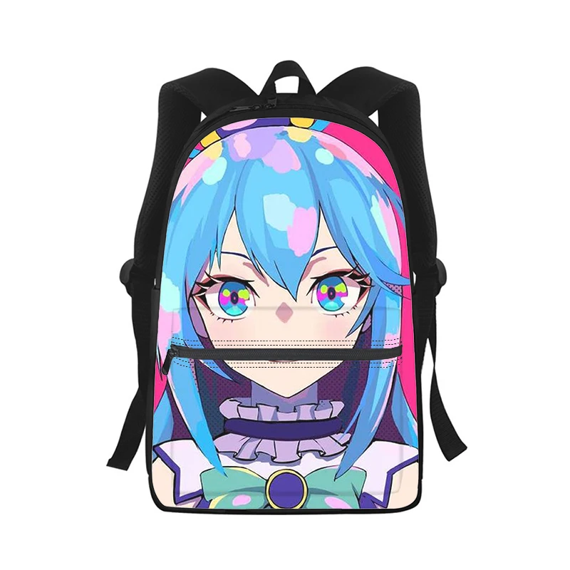 Konosuba Aqua cute Anime Men Women Backpack 3D Print Fashion Student School Bag Laptop Backpack Kids Travel Shoulder Bag