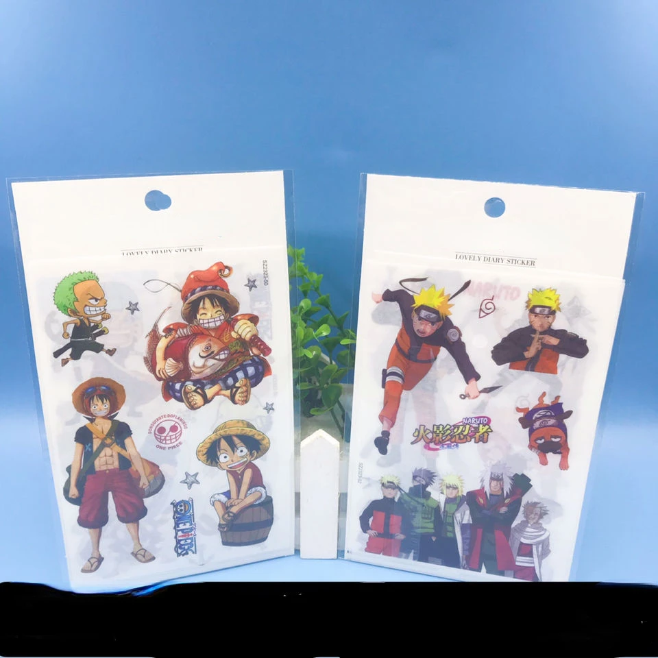 

Anime Naruto One Piece Hand Ledger Sticker Simple Journal Decorative Stickers