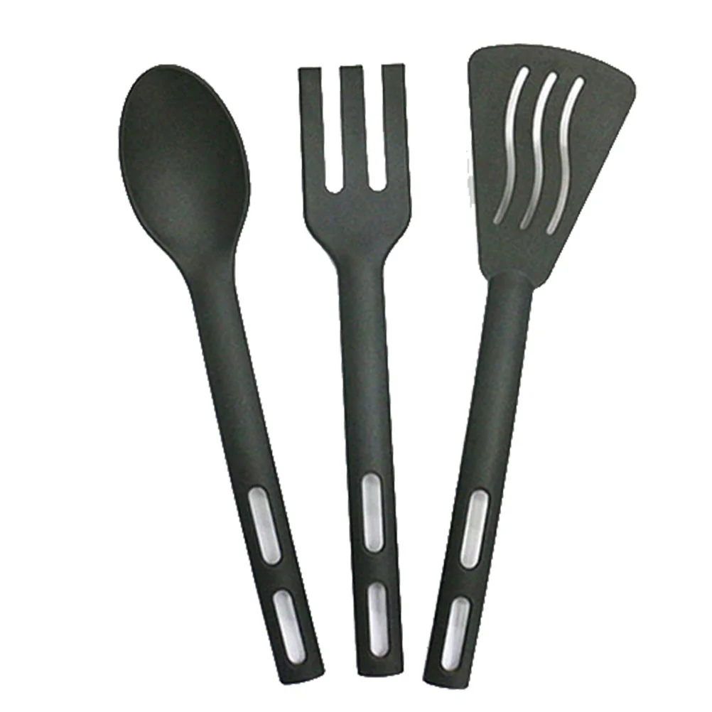

Utensils Set Serving Cooking Kitchen Cutlery Spoons Silicone Kit Spatula Tableware Portable Camping Plastic Slotted Flatware