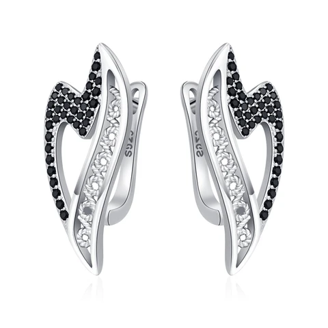 Черные Awn 2023 новые серьги-кольца в форме сердца для женщин женская модная шпинель для помолвки модные ювелирные изделия I278