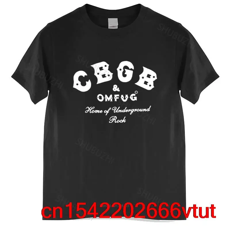 

Mens luxury cotton T shirt CBGB OMFUG T-shirt Punk Rock CBs Underground Tee Adult Loose tops for him plus size teeshirt