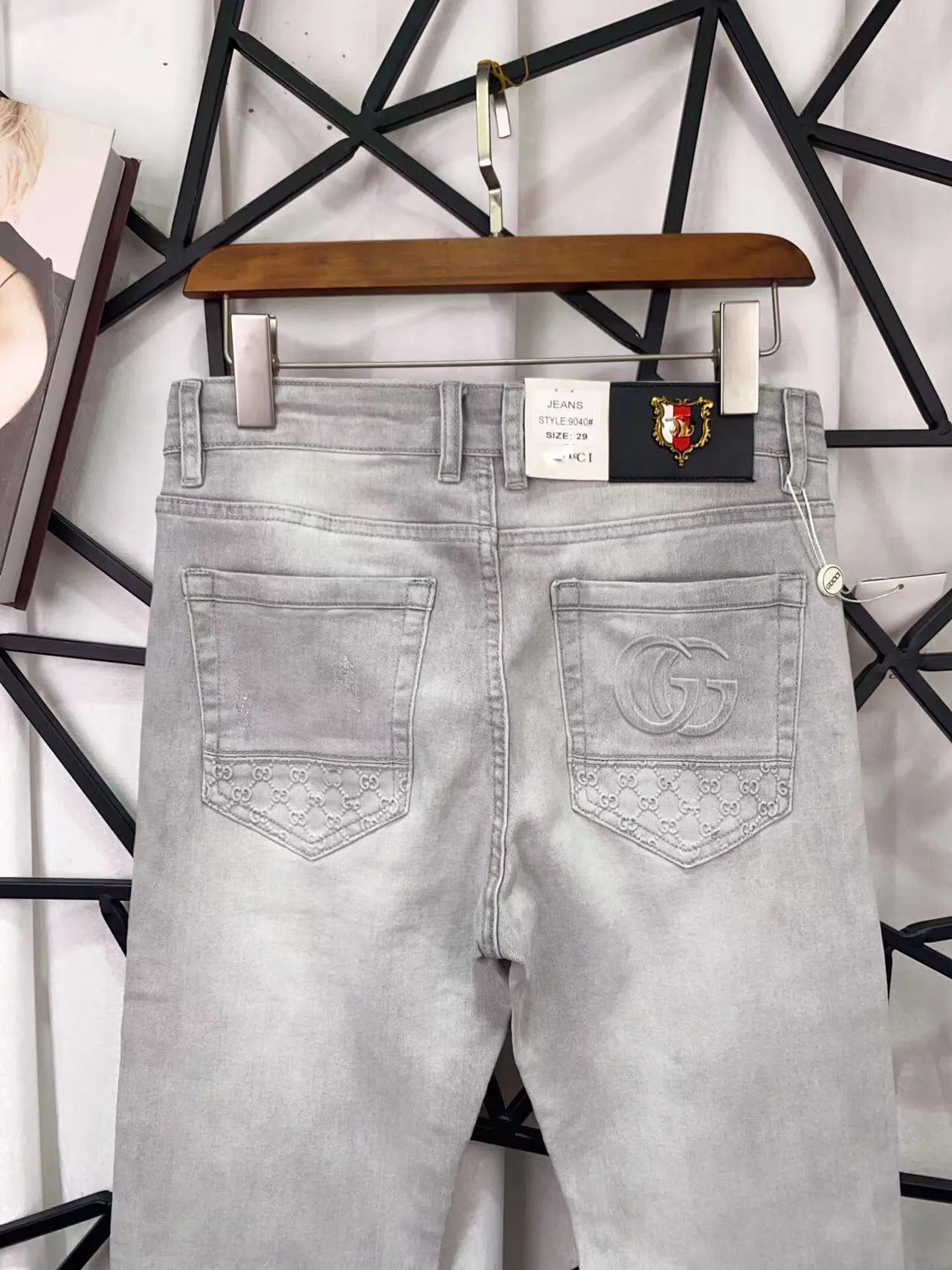 

2022 High-end Light Luxury Jeans Men's vintage autumn streetwear jeans Small Foot winter jeans for men Casual Pants Men's Korean