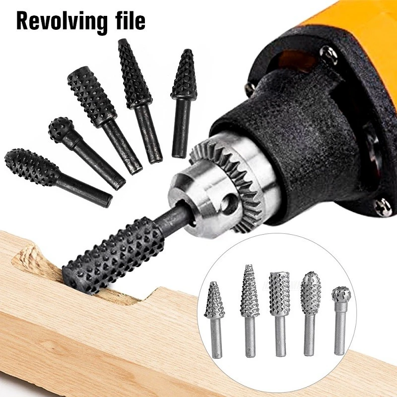 

5PCS 1/4'' Drill Bit Set Cutting Tools WorkDrill Bit Set for Woodworking Knife Wood Carving Tool Carpentry Wood Cutting Tools