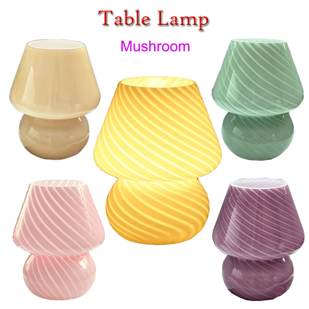 

Retro glass table lamp net red table lamp small red book bedroom bedside