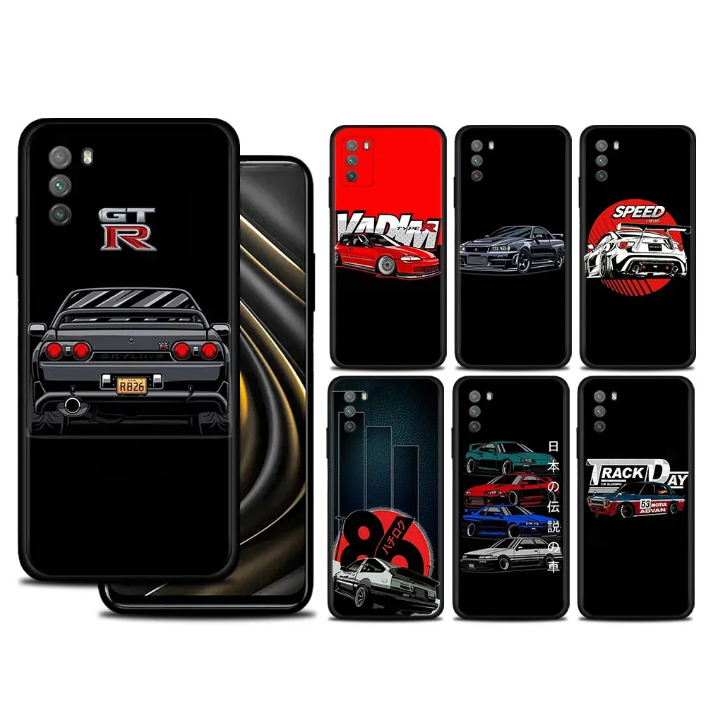 Чехол для телефона Xiaomi Poco X3 NFC F3 GT M3 M4 Pro 5G mi 12 9T 11T 10T Lite Note 10 10Lite Coque JDM Sport Car GTR EVO |