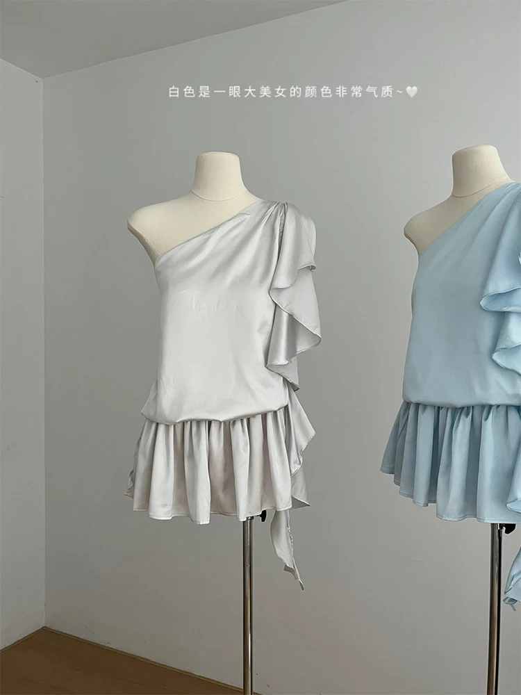 Топ женский атласный без рукавов винтажный кроп-топ во французском стиле с