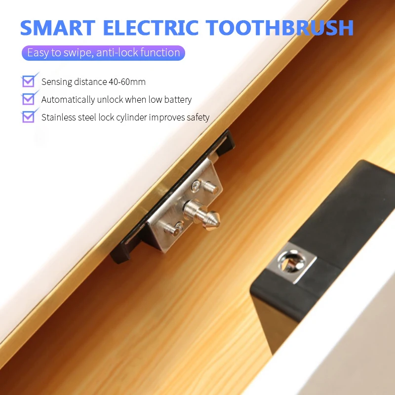 

Smart Wood Door Lock Keyless Invisible Electronic Lock IC Card TT Lock App Unlock Cabinet Locker Furniture Locks Safety Supplies