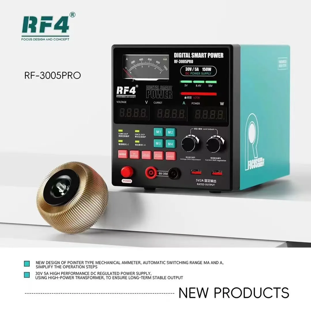 RF4 RF-3005Pro Источник питания постоянного тока 30 В/5 А Механический измеритель с