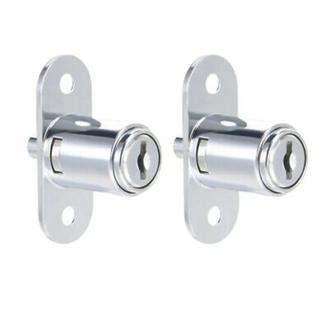 

2Sets Cabinet Push Plunger Lock Zinc Alloy Sliding Glass Door Showcase Lock Furniture Cabinet Drawer Lock Furniture Hardware