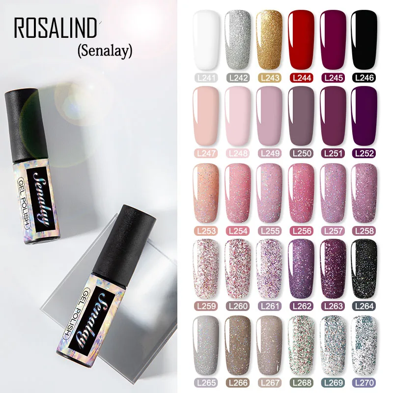 

Гель-лак Rosalind для ногтей, гибридный полуперманентный декоративный Гибридный для базового и верхнего покрытия