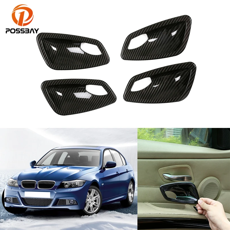 

Накладка на внутреннюю дверную ручку автомобиля, углеродное волокно, ABS-пластик, для E90, E92, E93, 2005-2012, 4 шт.