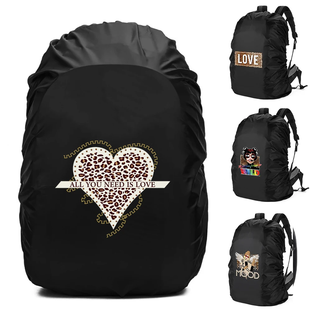 

Sport Backpack Print Rainproof Cover Outdoor Camping Hiking Climbing Bag School Bags Waterproof Rain Protective Cover for 20-70L
