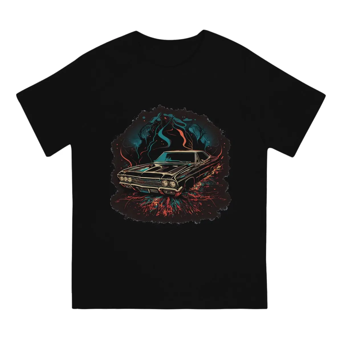 Chevy Impala 1967 Мужская футболка сверхнатуральный ТВ топы с круглым вырезом