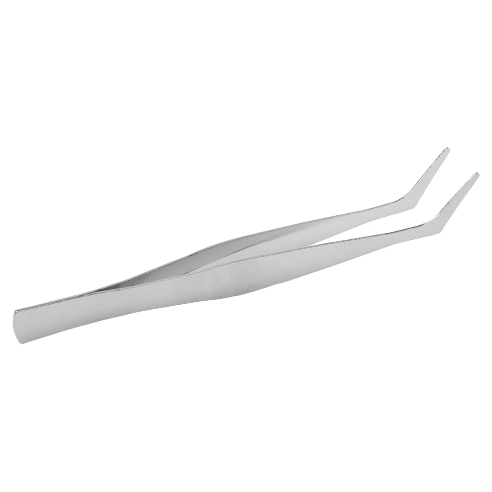 

4 Pcs Tweezers Combination Pliers Thickened Stainless Steel Dressing Straight Bent Clip Repairing Tools For Parts Gripping