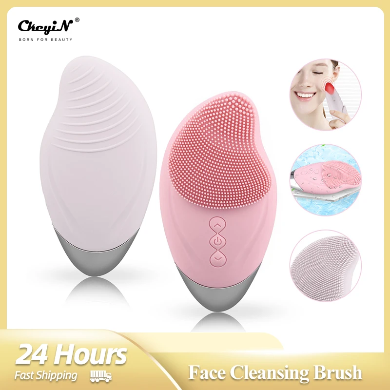 

CkeyiN Ultrasonic Vibration Face Cleansing Brush Electric Facial Deep Cleaner Exfoliator Massager Beauty Skin Care Washing Brush