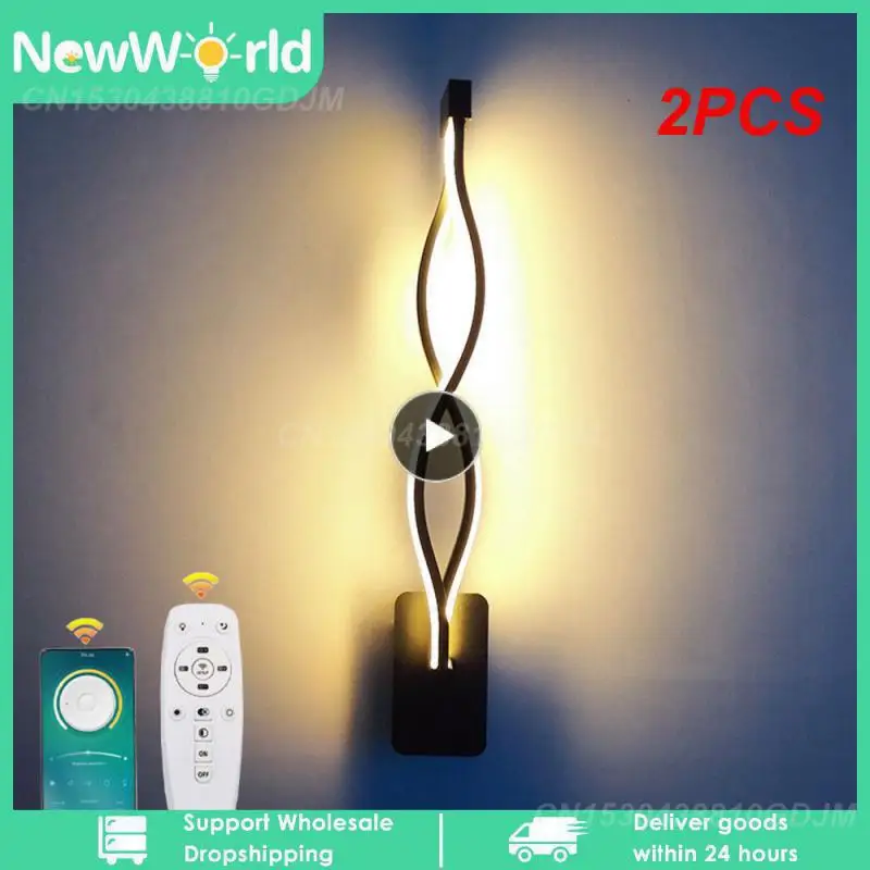 

2PCS Modern Acrylic Desk Lamp Night Light Easy Install Energy-saving LED Wall Lamp Bedroom Beside Lamp Home Decor