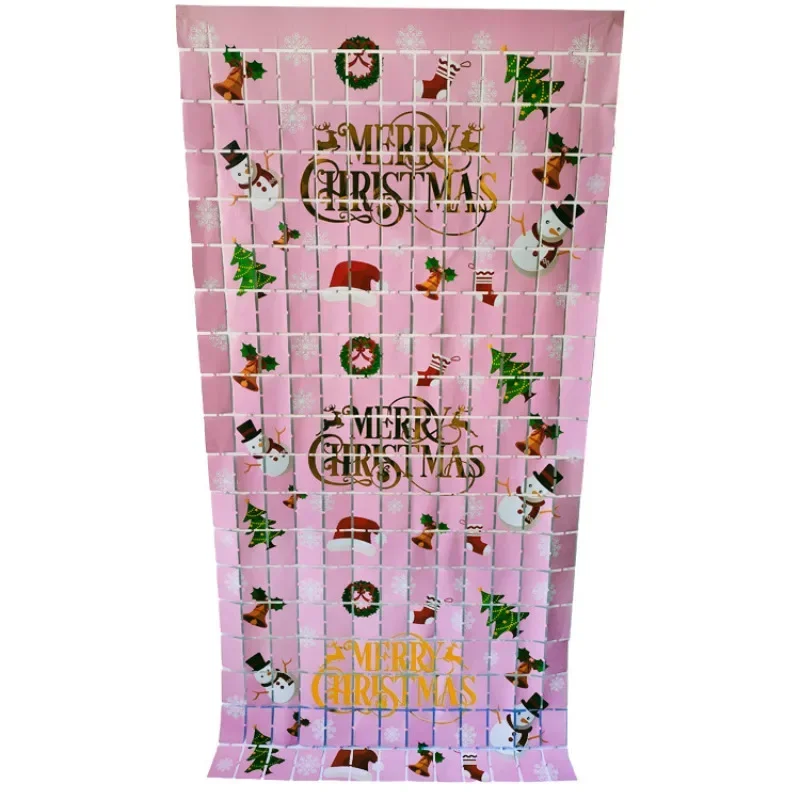 Рождественская вечеринка Квадратный Дождь фольга занавеска Снеговик Вечеринка