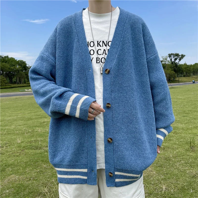 

2023 Britis Retro Cardian Sweater New arajuku Academic Knitted Sweater Pullover ip op Streetwear Loose Knitwear Tops