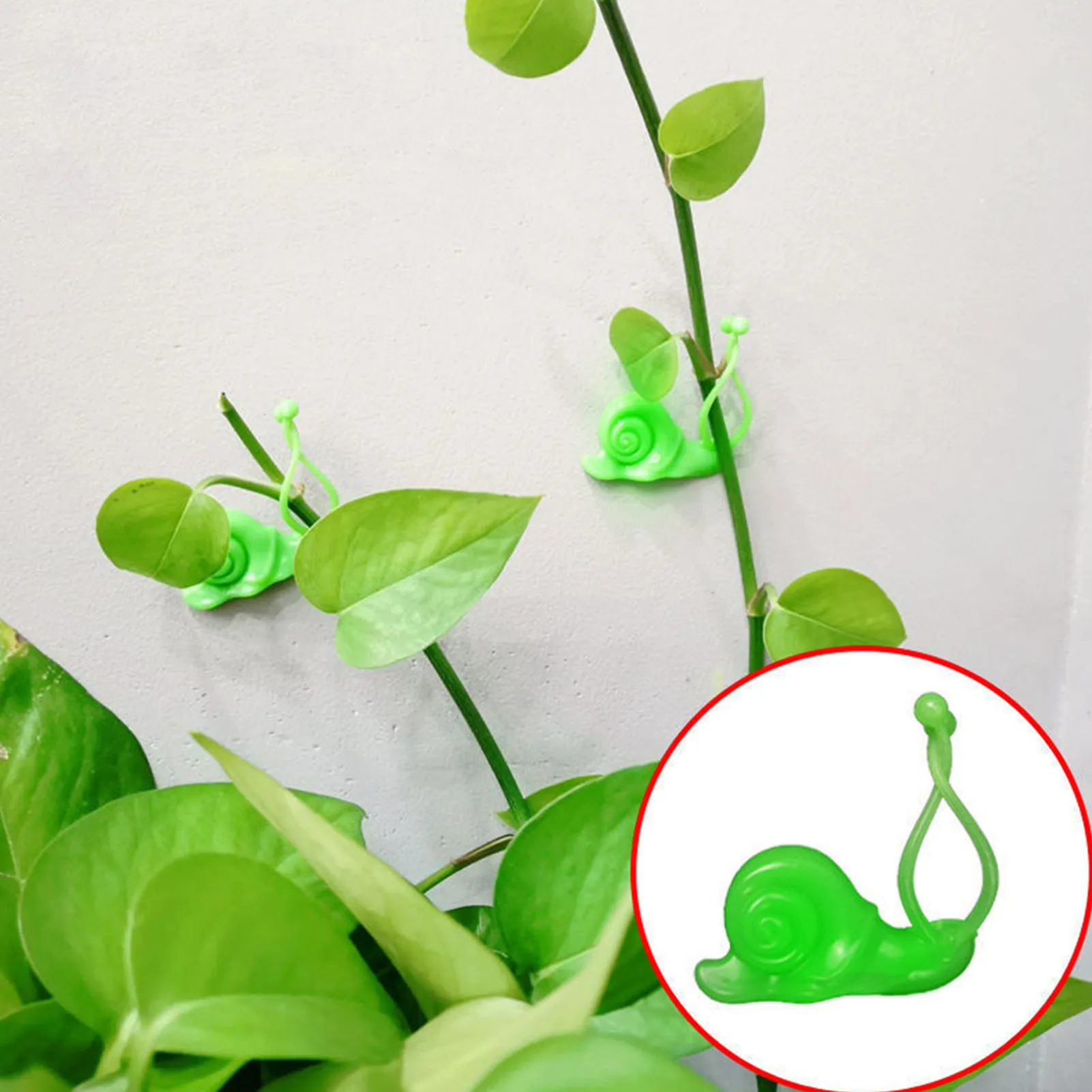 

50 Pcs Snail Shape Plant Climbing Wall Fixture Clips Invisible Vines Fixing Clips Traction Decoration For Garden Plant