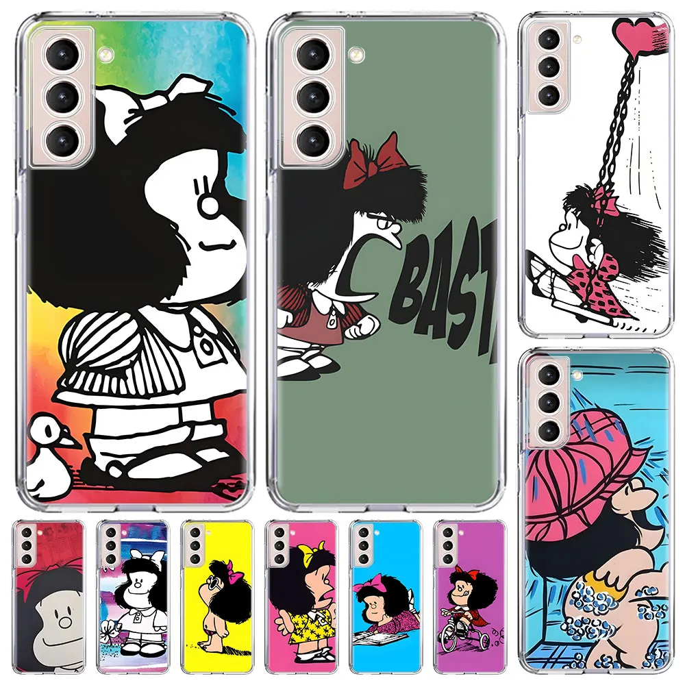 Мультяшный милый чехол для Samsung Galaxy S23 S24 S21 FE S22 S20 Ultra S9 Plus S10 Lite 2020 S10e S8 прозрачный
