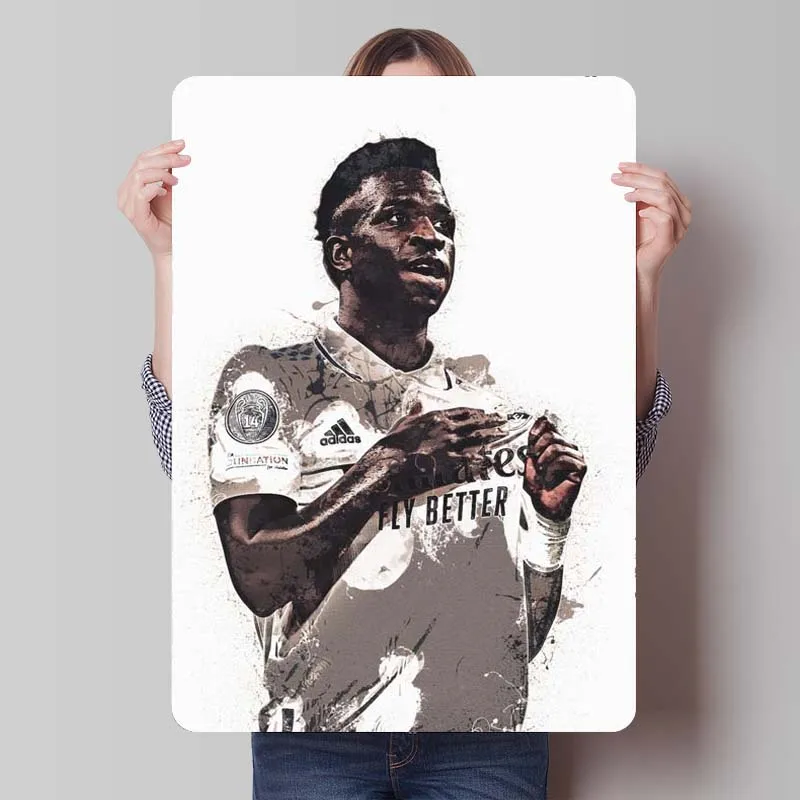 Vinicius JR бразильский металлический знак спортивный плакат стиль ретро Жестяная