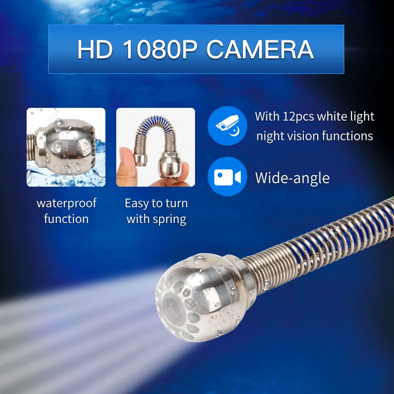 Подводный аналоговый эндоскоп Syanspan 100 м камера 1080P Hd для обследования труб