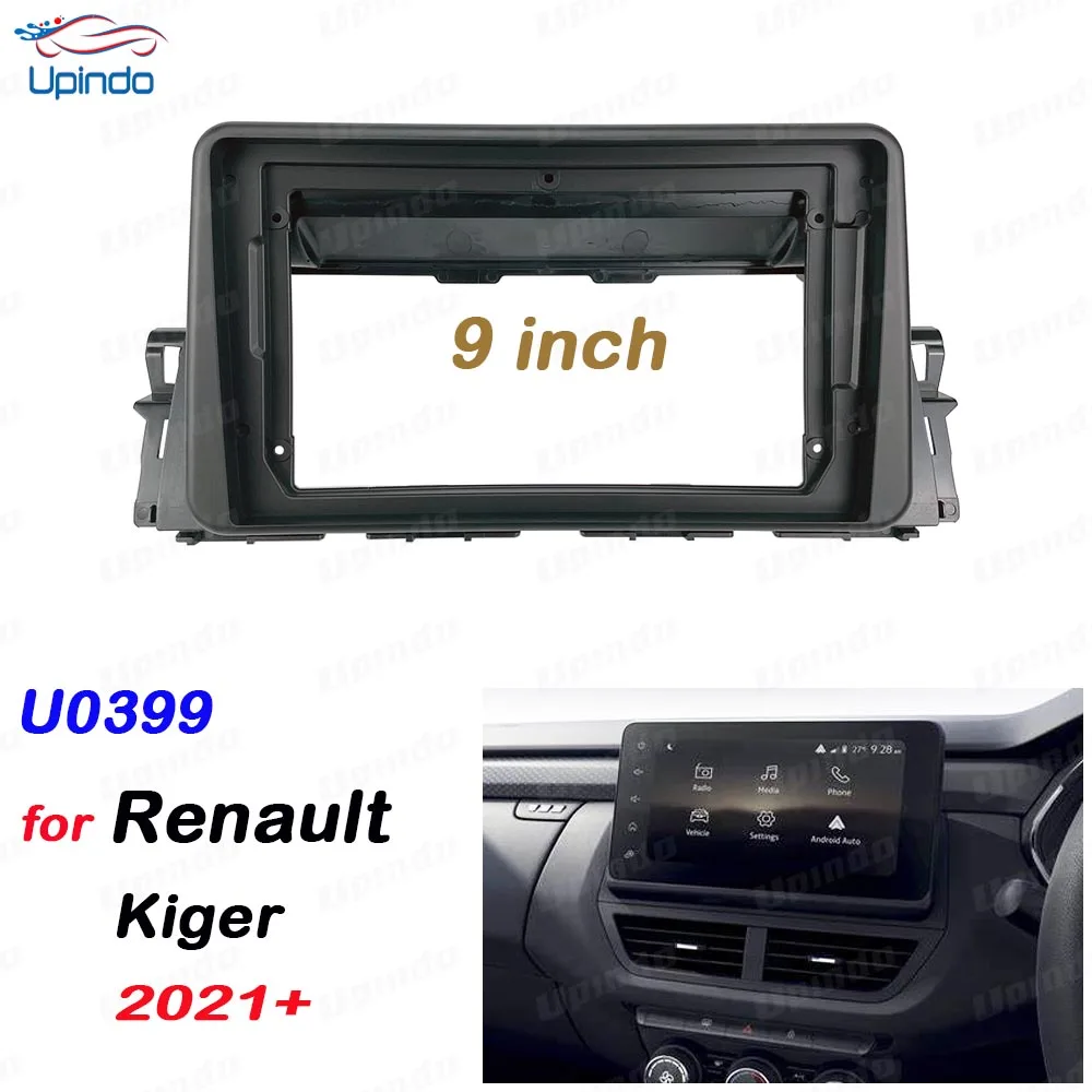 

Car Accessory 2 Din 9 Inch Radio Fascia DVD GPS MP5 Panel Frame for Renault Kiger 2021+ Dashboard Mount Kit