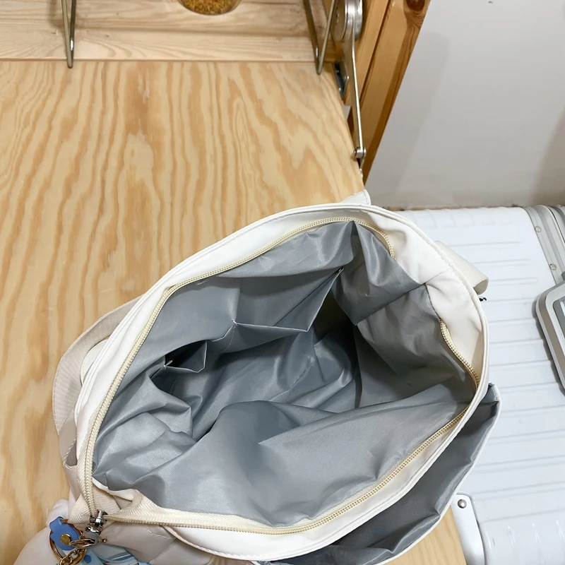 Girls' Large Capacity School Bag Japanese Harajuku Style Messenger Bag Women Canvas Casual Multiple Pockets Youth Shoulder Bags